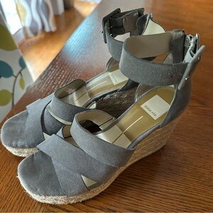 Dolce Vita Opall Suede Wedge Espadrille Sandals Size 7.5